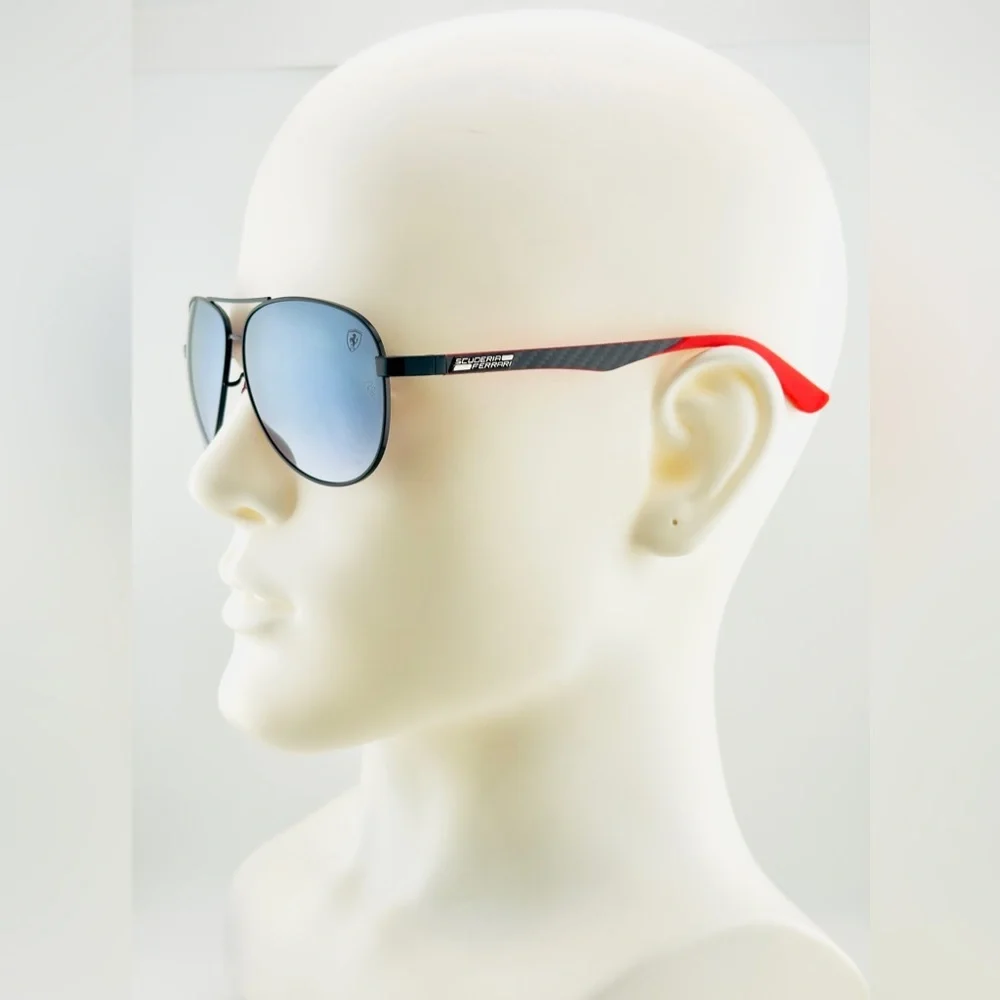 Ray-Ban Scuderia Ferrari Sunglasses RB8313-M Black Frame Gradient Mirror Lenses